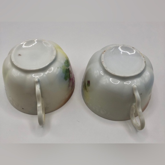 Rosenthal Floral Porcelain Tea Cups and Saucers - Antique - Picture 4 of 12